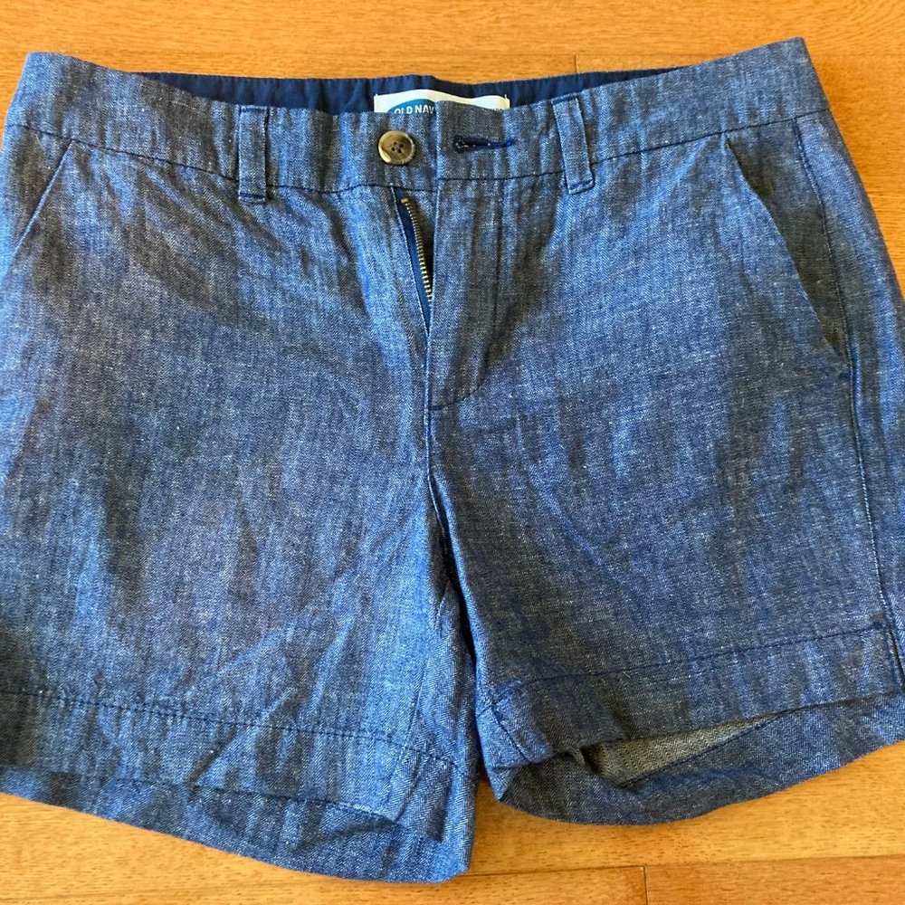Old Navy Mid Rise Everyday Blue Shorts